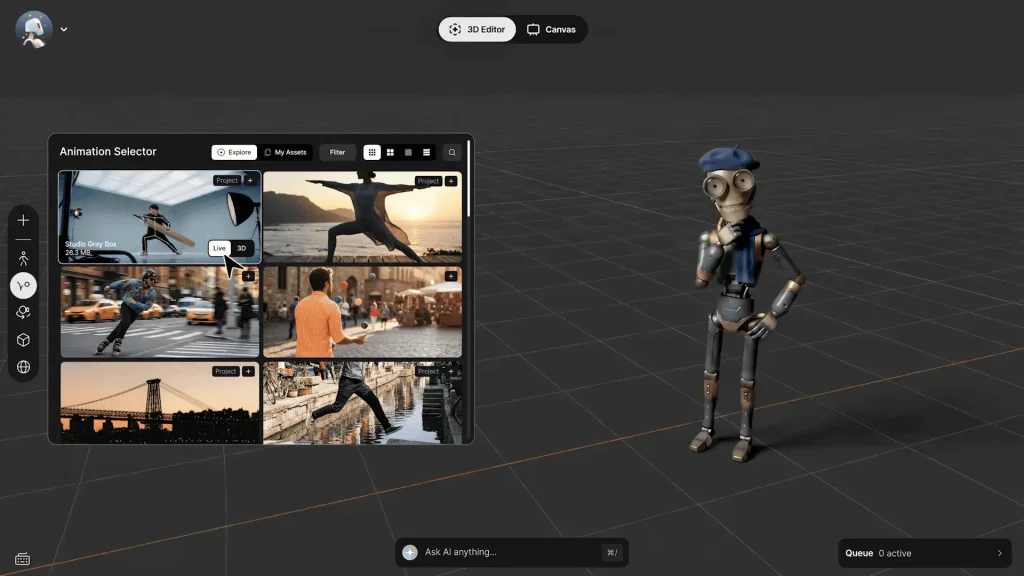 ترکیب بازیگر با محیط سهبعدی در Autodesk Flow Studio