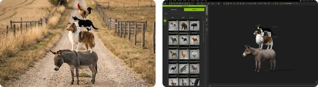 تبدیل صحنه سهبعدی iClone به تصویر نهایی با AI Studio